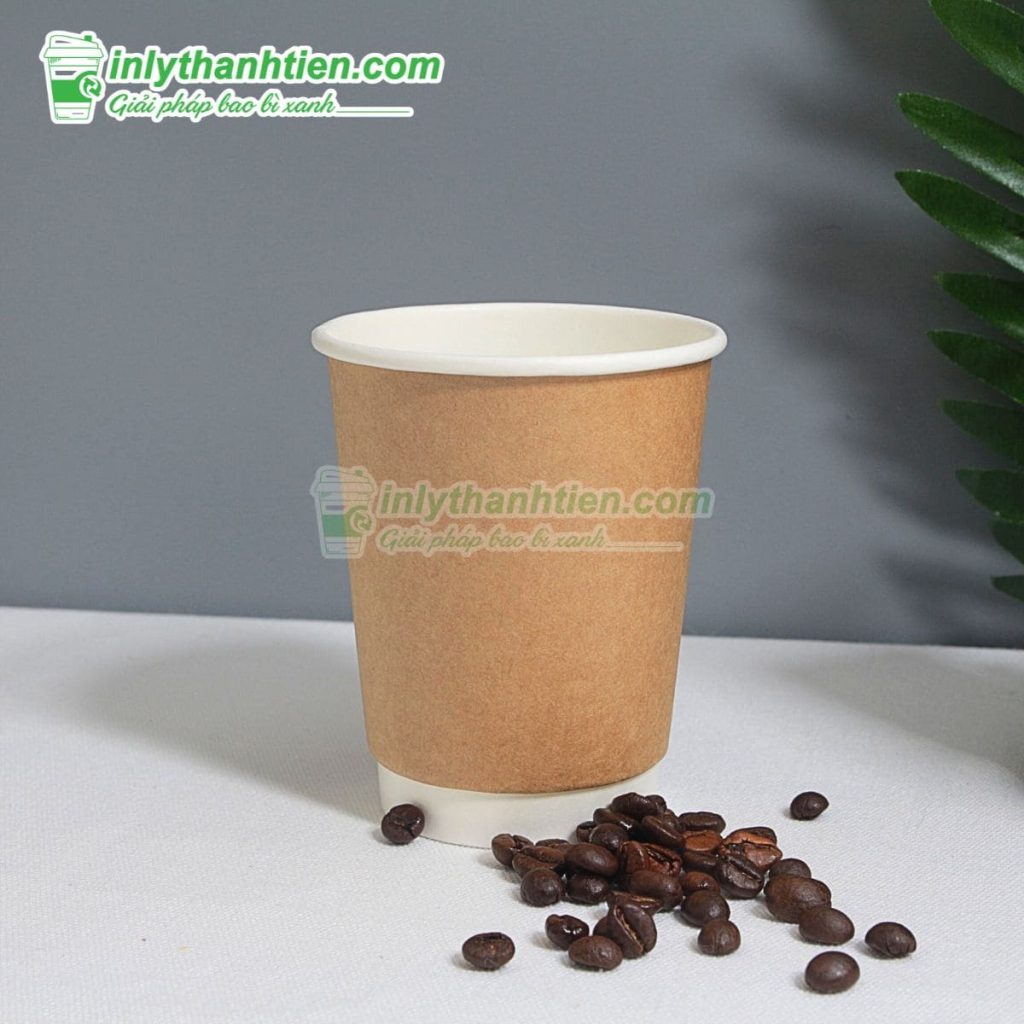 Mẫu ly giấy 300ml đựng cafe sang trọng