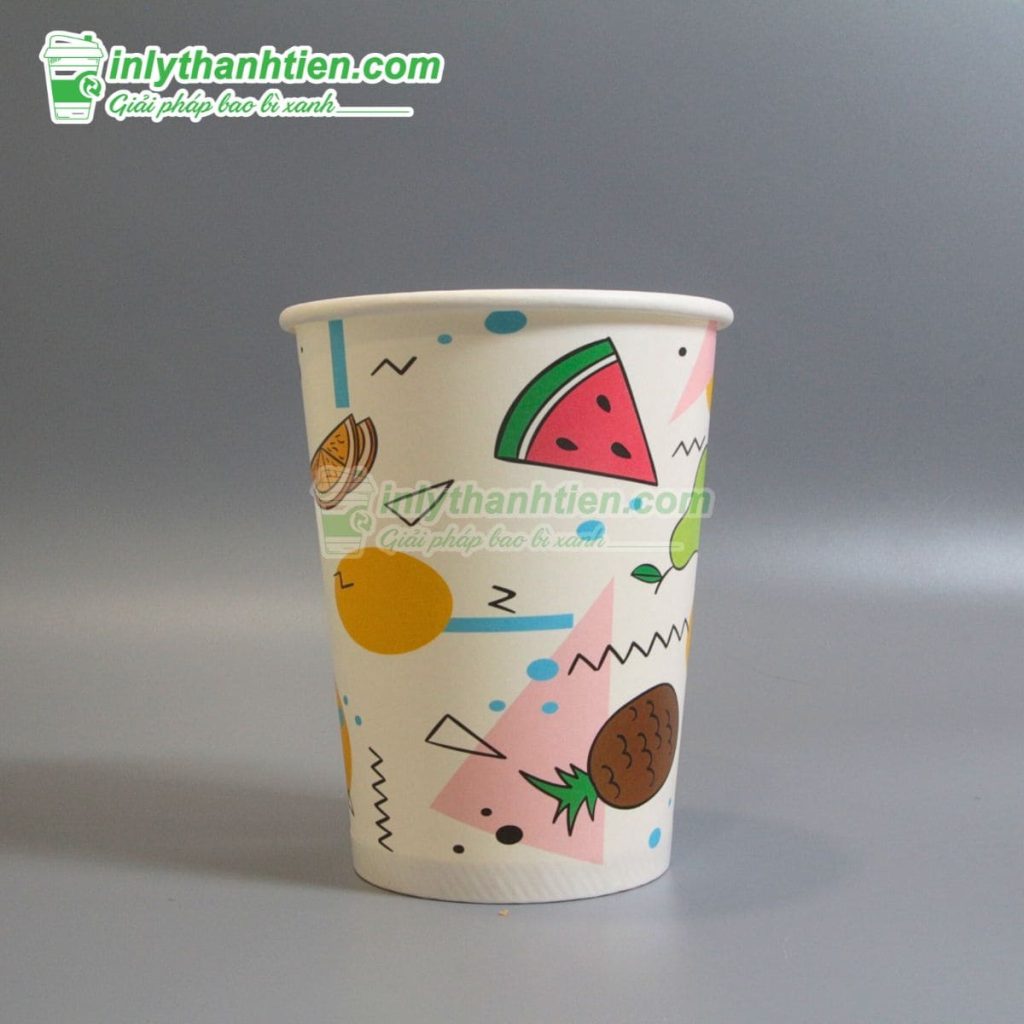 Ly 14oz pastel, in họa tiết hoa, phù hợp quán trà sữa.