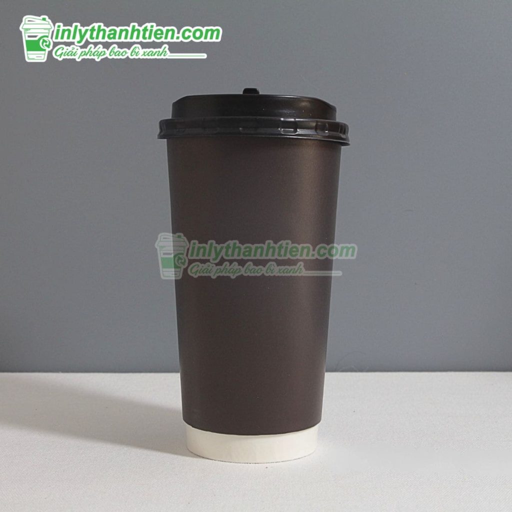 Cốc giấy mang đi 700ml in hình topping trà sữa bắt mắt