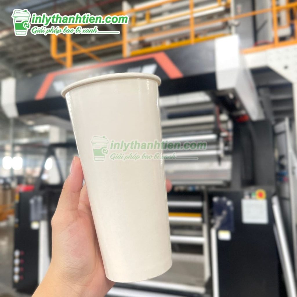 Ly giấy đựng đồ uống lạnh 24oz, lớp tráng PE chống thấm