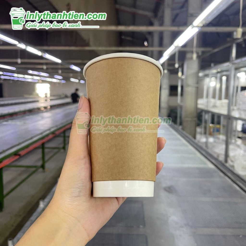 Ly giấy 24oz in slogan quán cà phê, chất lượng cao tại In Ly Thành Tiến