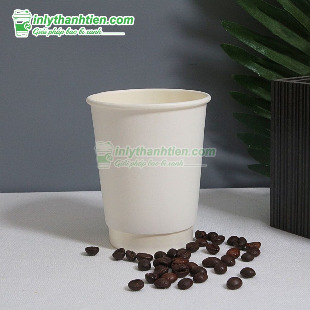 Ly giấy 9oz - 270ml trắng thân thiện môi trường