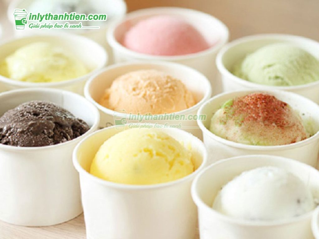 Dịch vụ thiết kế miễn phí ly giấy đựng kem cao cấp tại TPHCM