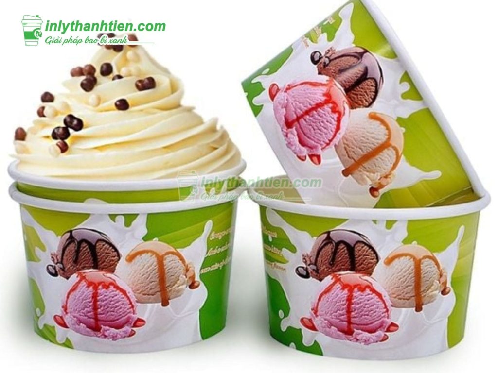 Ly giấy đựng kem thân thiện môi trường, có thể tái chế 100%