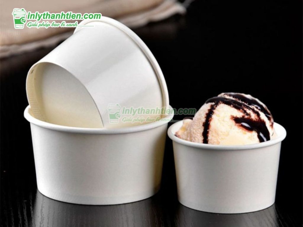 Ly giấy đựng kem chất liệu an toàn