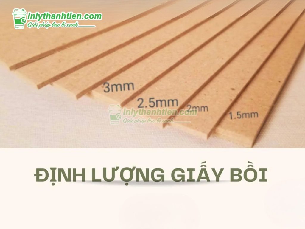 Định Lượng Của Giấy Bồi