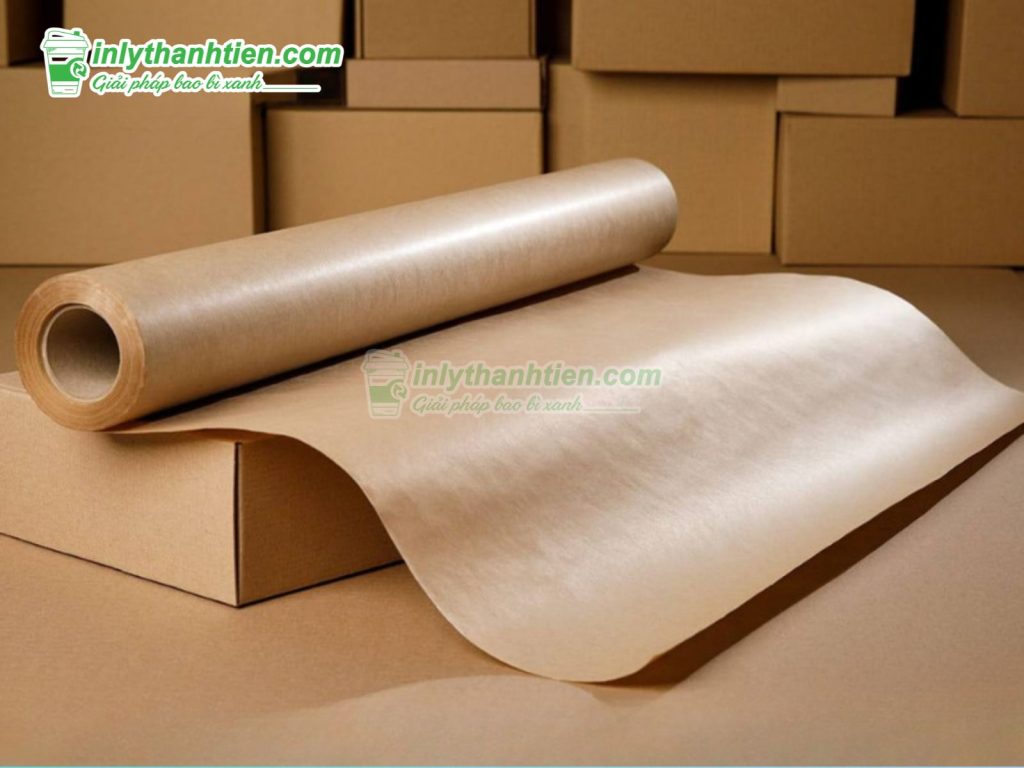 giấy kraft nâu cán màng pe