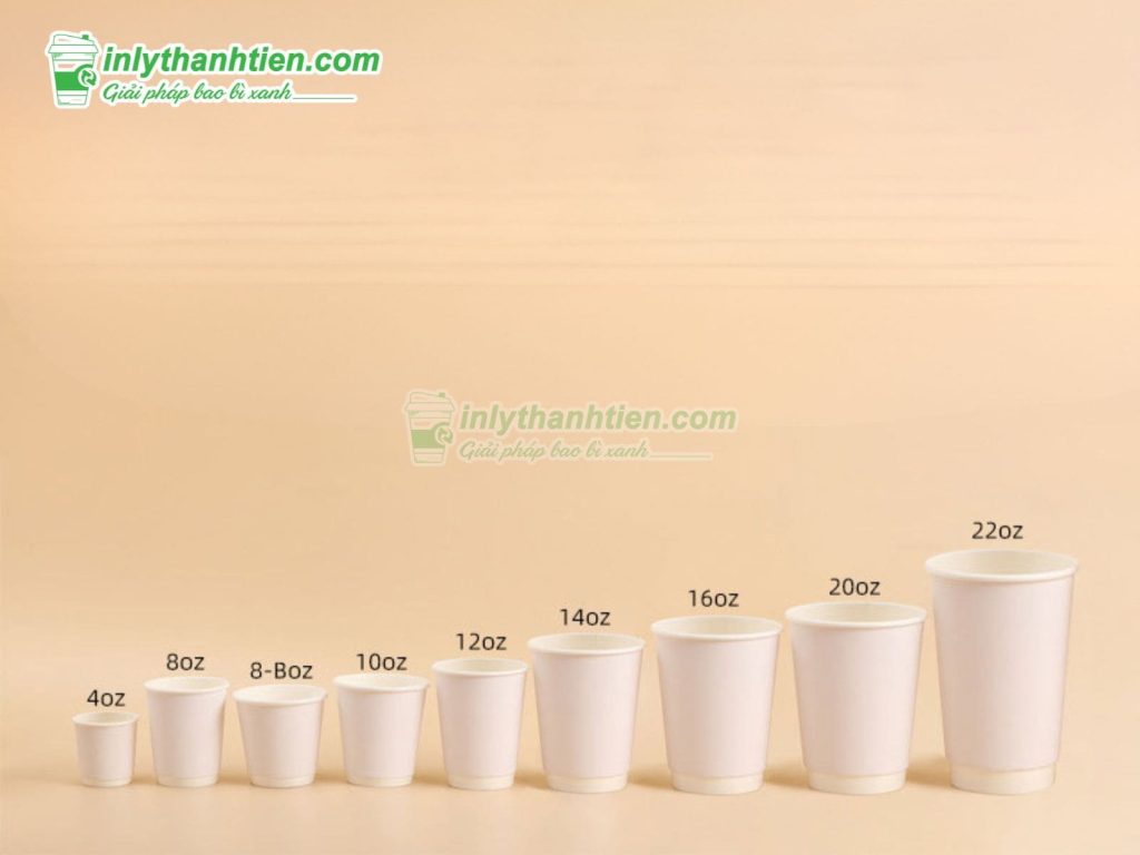 Kích Thước Ly Giấy 9OZ (Khoảng 270ml)