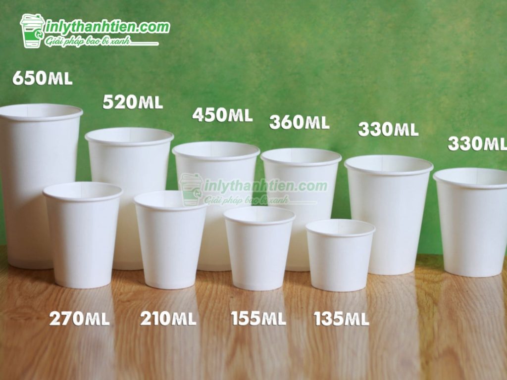 Kích Thước Ly Giấy 7OZ (Khoảng 180ml - 210ml)