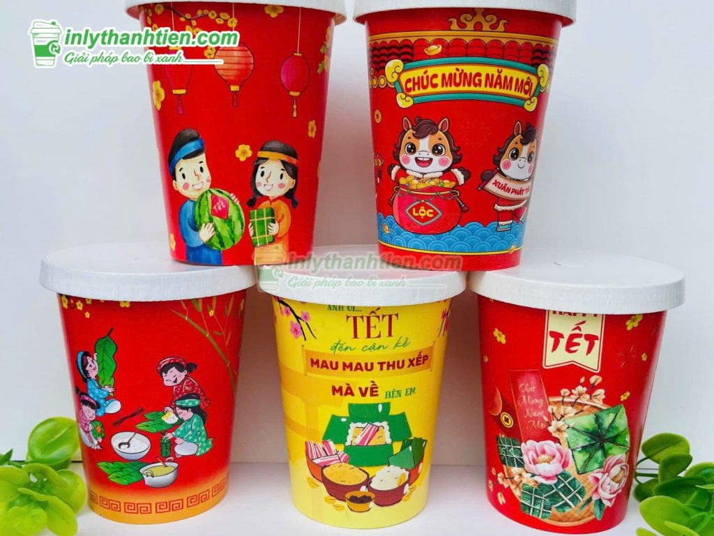 Lợi ích khi in ly giấy tết đẹp