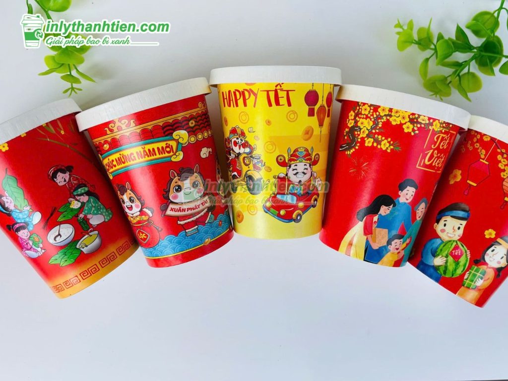 Ly giấy tết in ấn đẹp