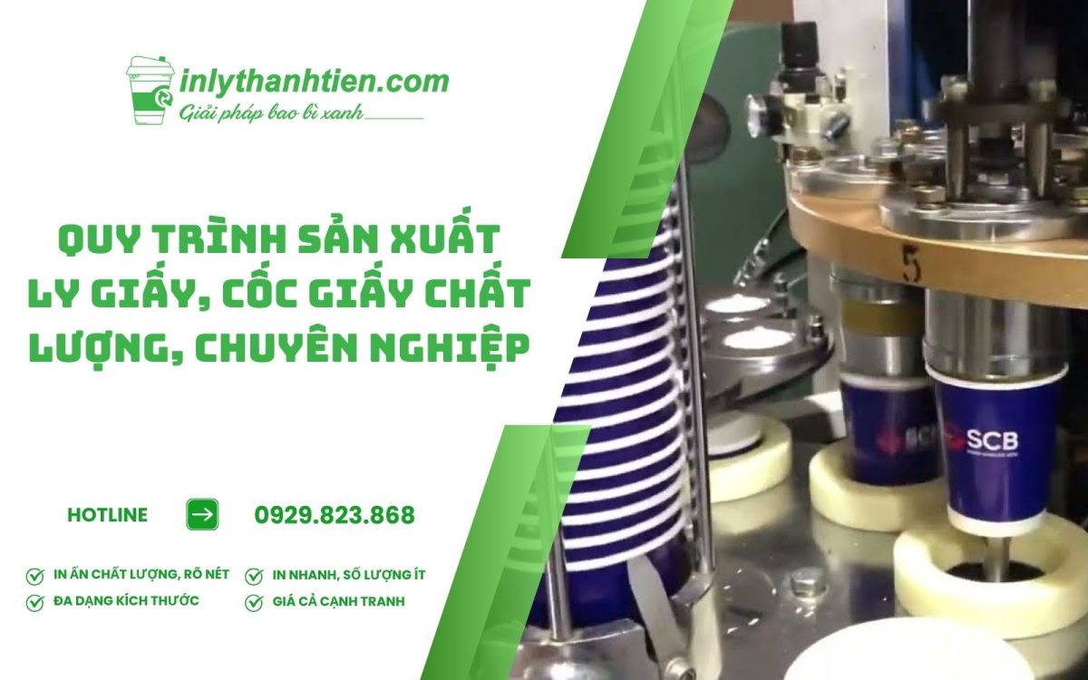 quy trình sản xuất ly giấy