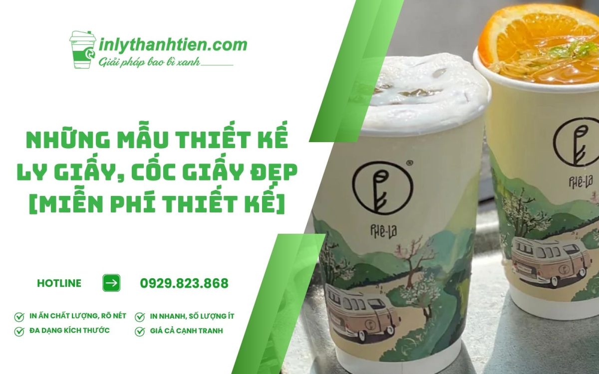 thiết kế ly giấy đẹp