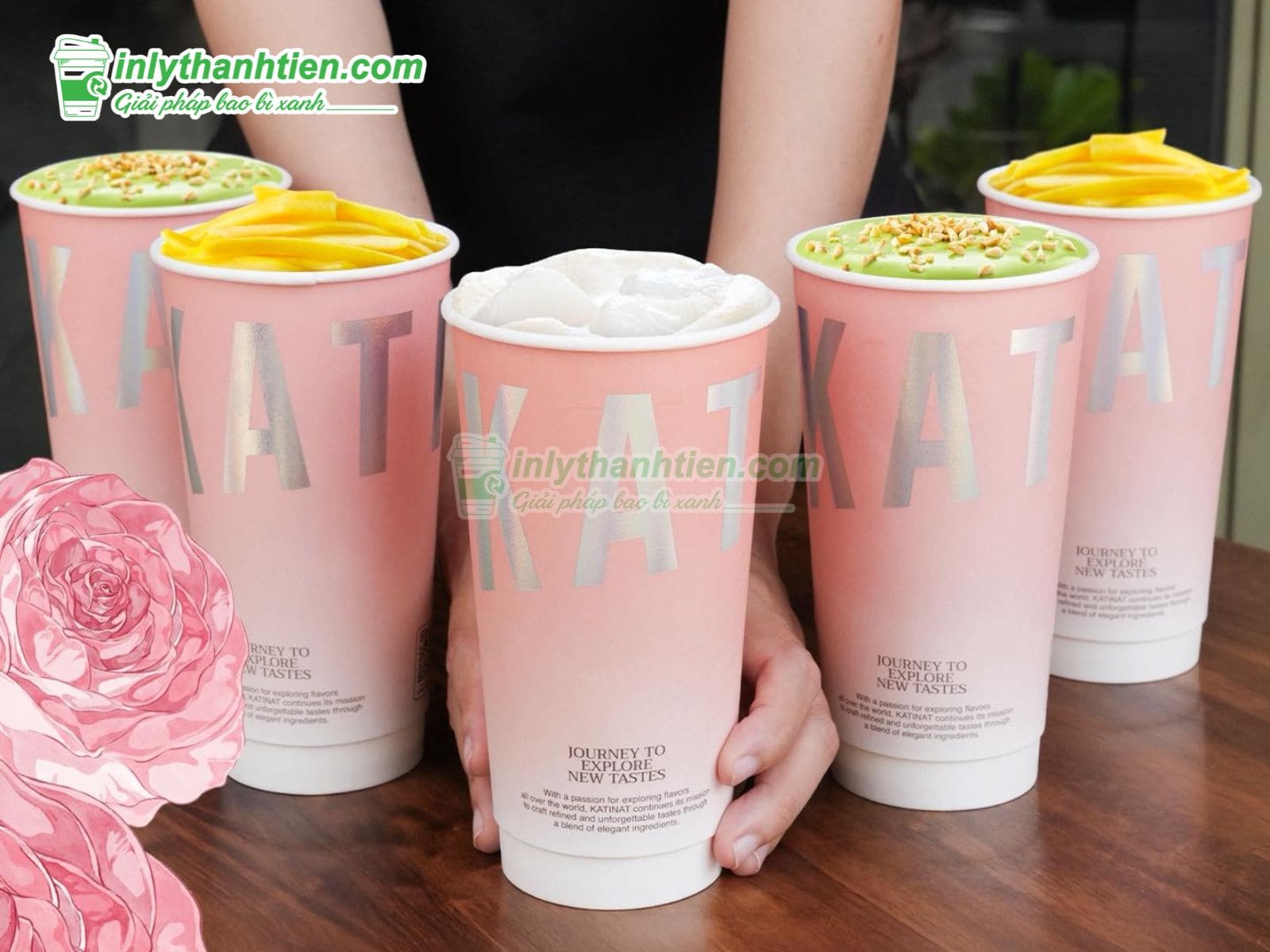 Ly giấy Katinat đẹp và địa chỉ in ấn ly giấy giá rẻ