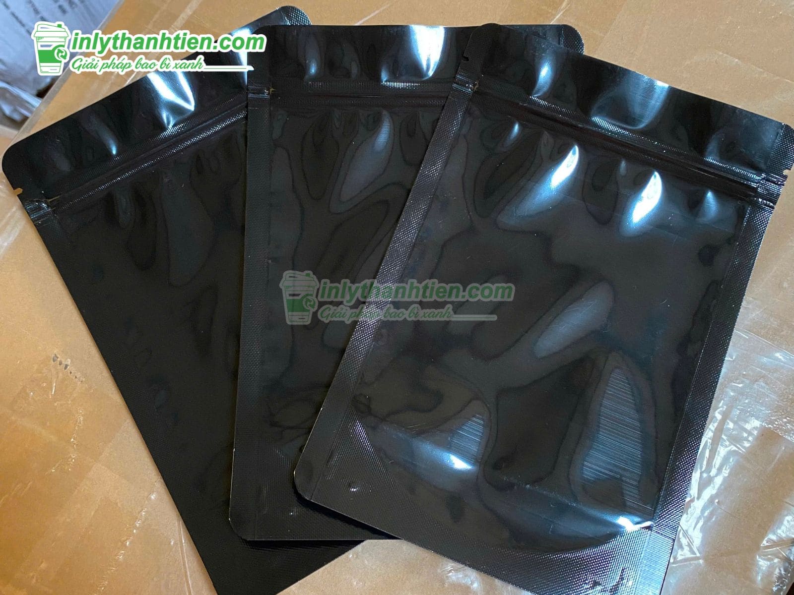 Túi zip màu đen giá rẻ, chất lượng cao