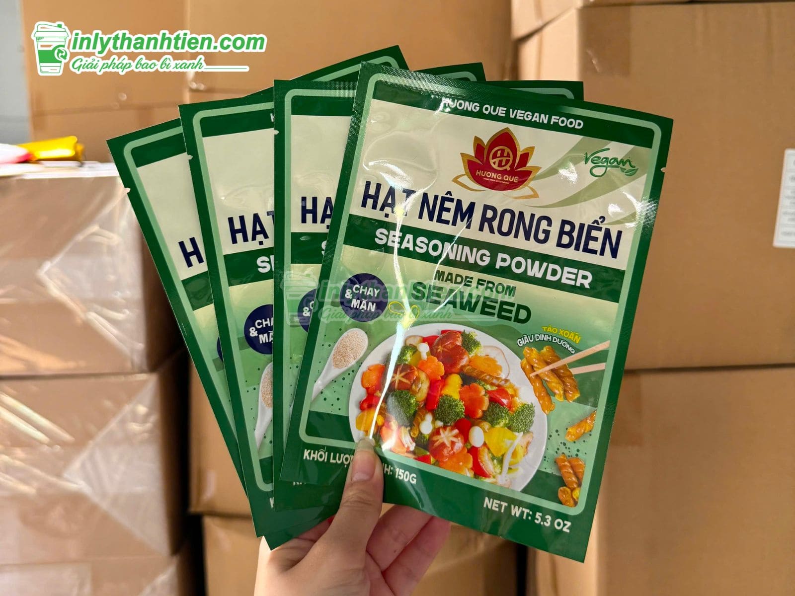 In túi ép 3 biên đựng hạt nêm