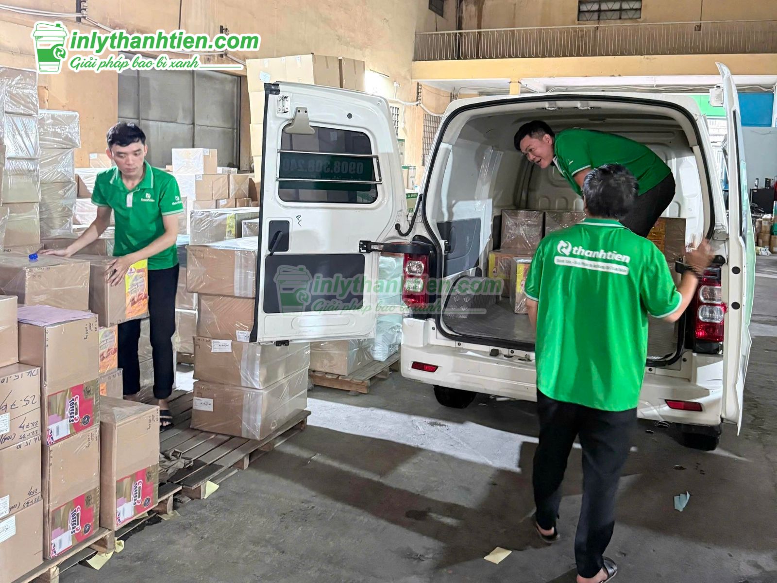 Xe vận chuyển bao bì miễn phí tại nội thành