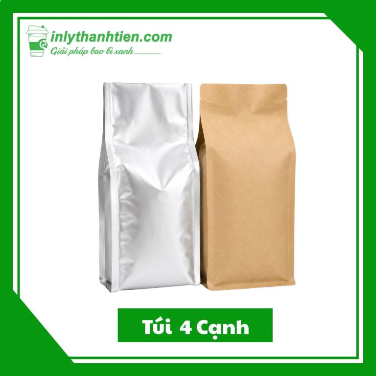 túi 4 cạnh giấy, bạc