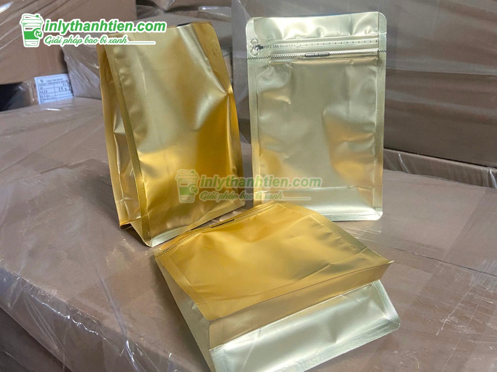 Túi đựng cà phê kháo zip nhật