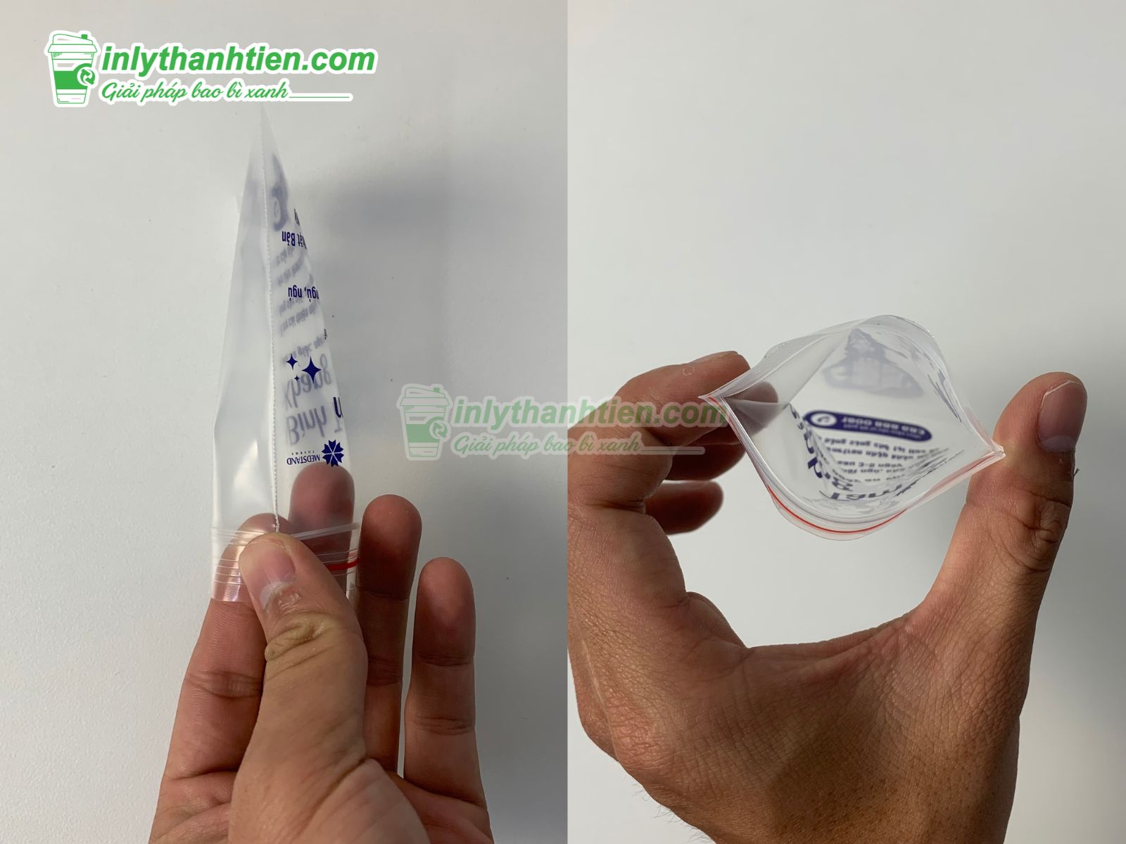 Túi zip viền đỏ đựng thuốc