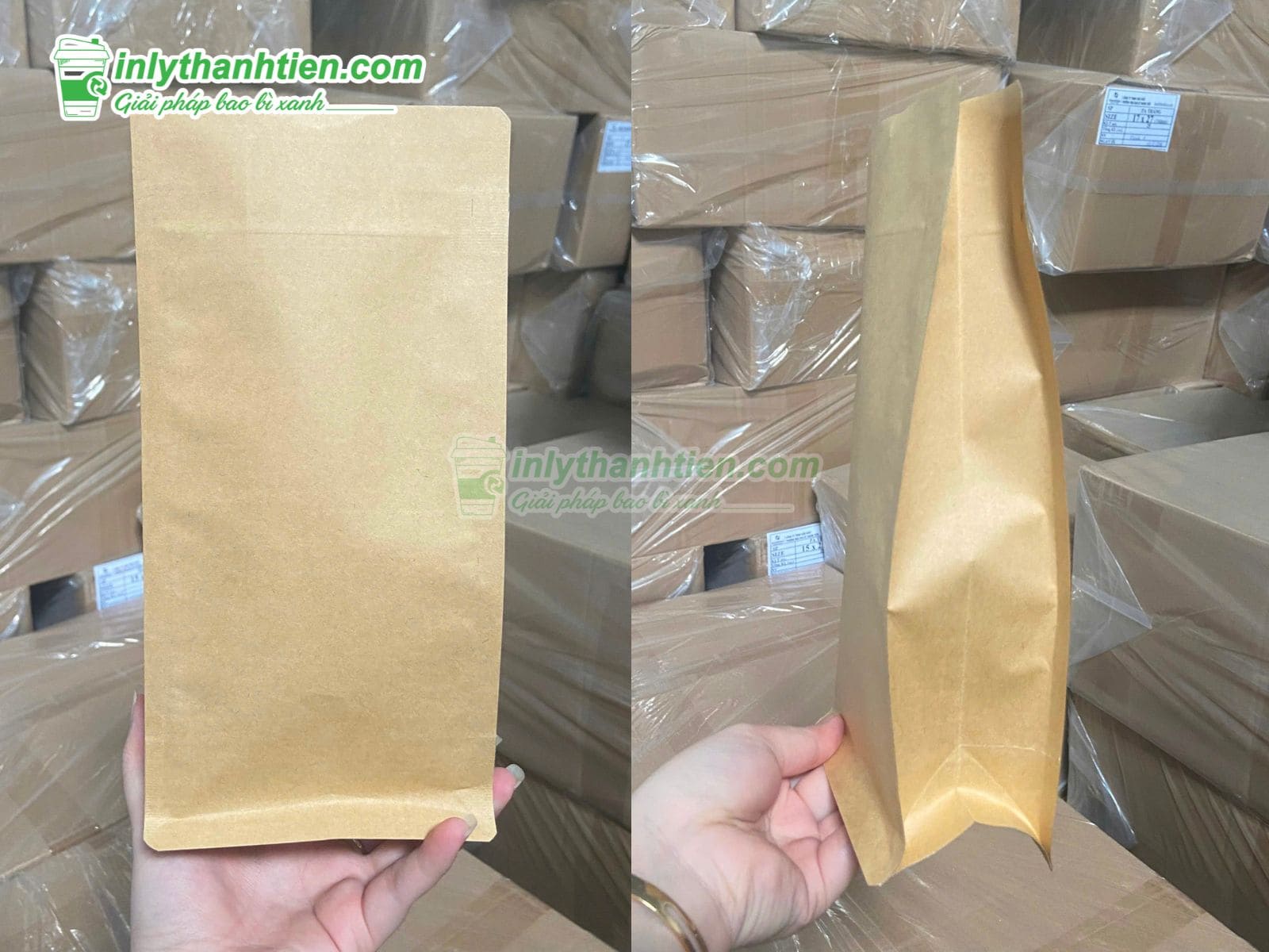 Túi zipper giấy đựng cà phê